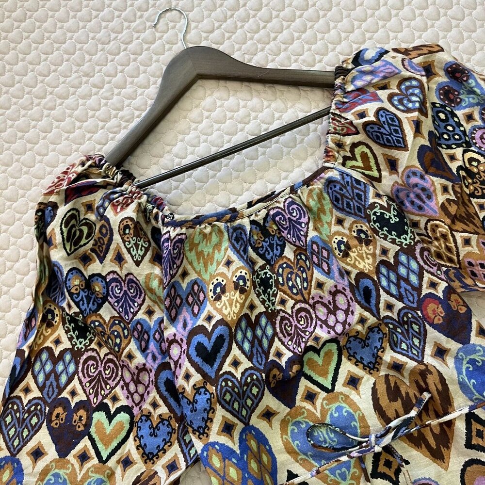 FARM Rio Multicolor Heart Print Mini Dress - Picture 5 of 16
